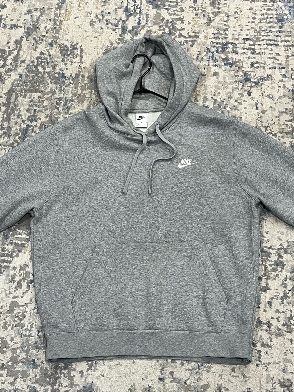 Nike Gray Men's Pullover Hoodie with Logo